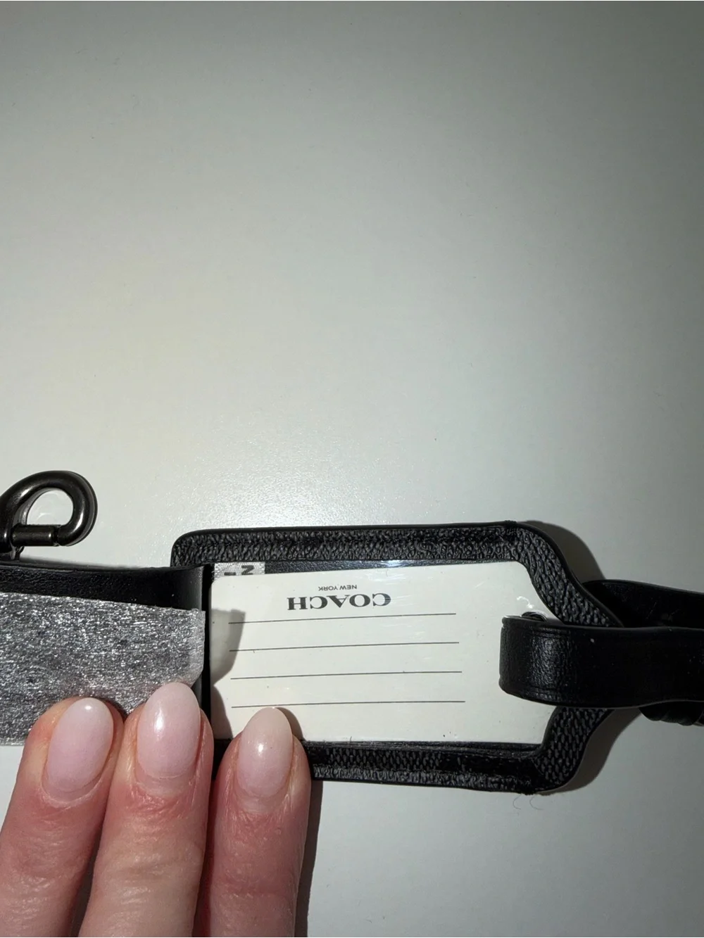 Coach leather key